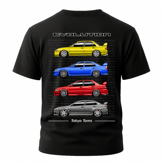 Mitsubishi Evolution Generations T-Shirt