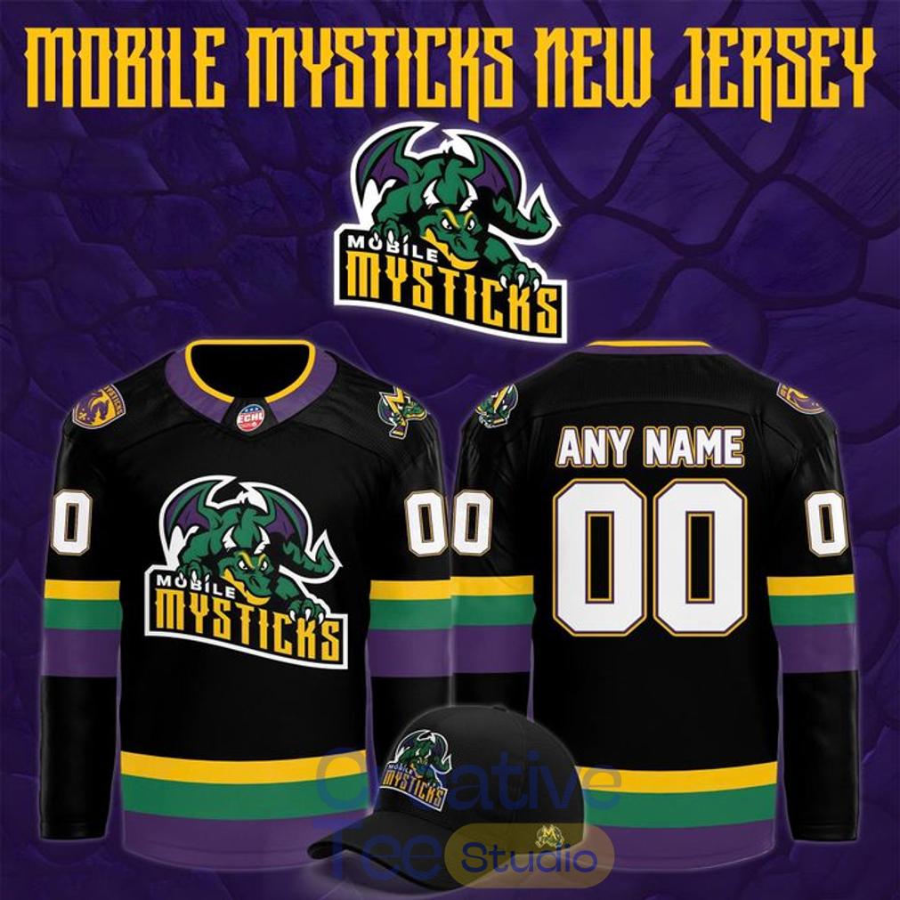 Mobile Mysticks 2026 New Black Custom Hockey Jersey