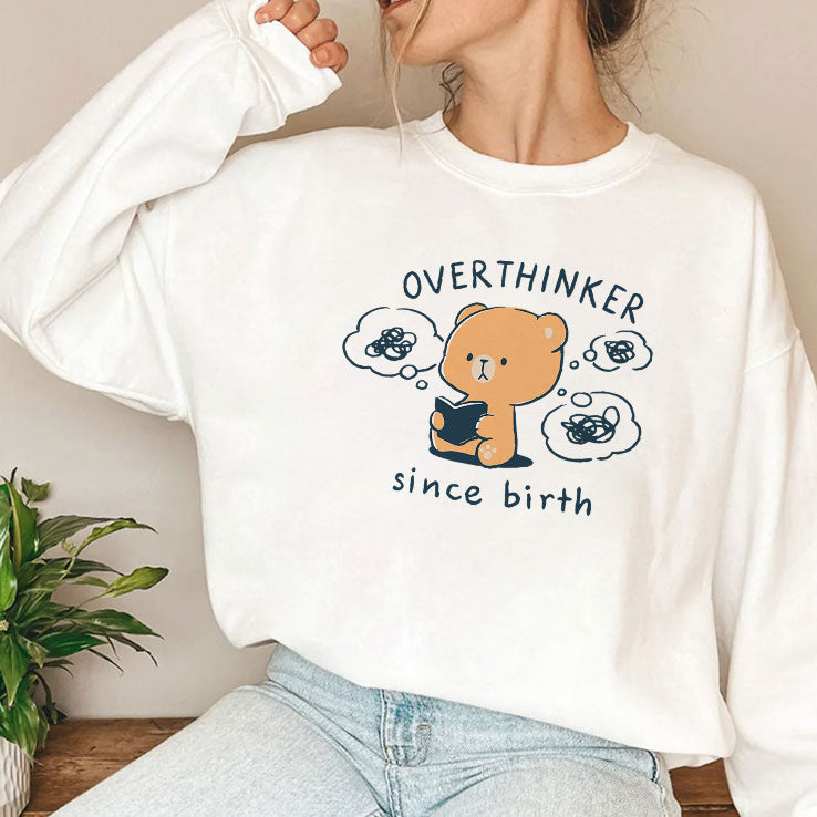 Mocha Bear Overthinker Since Birth T Shirt