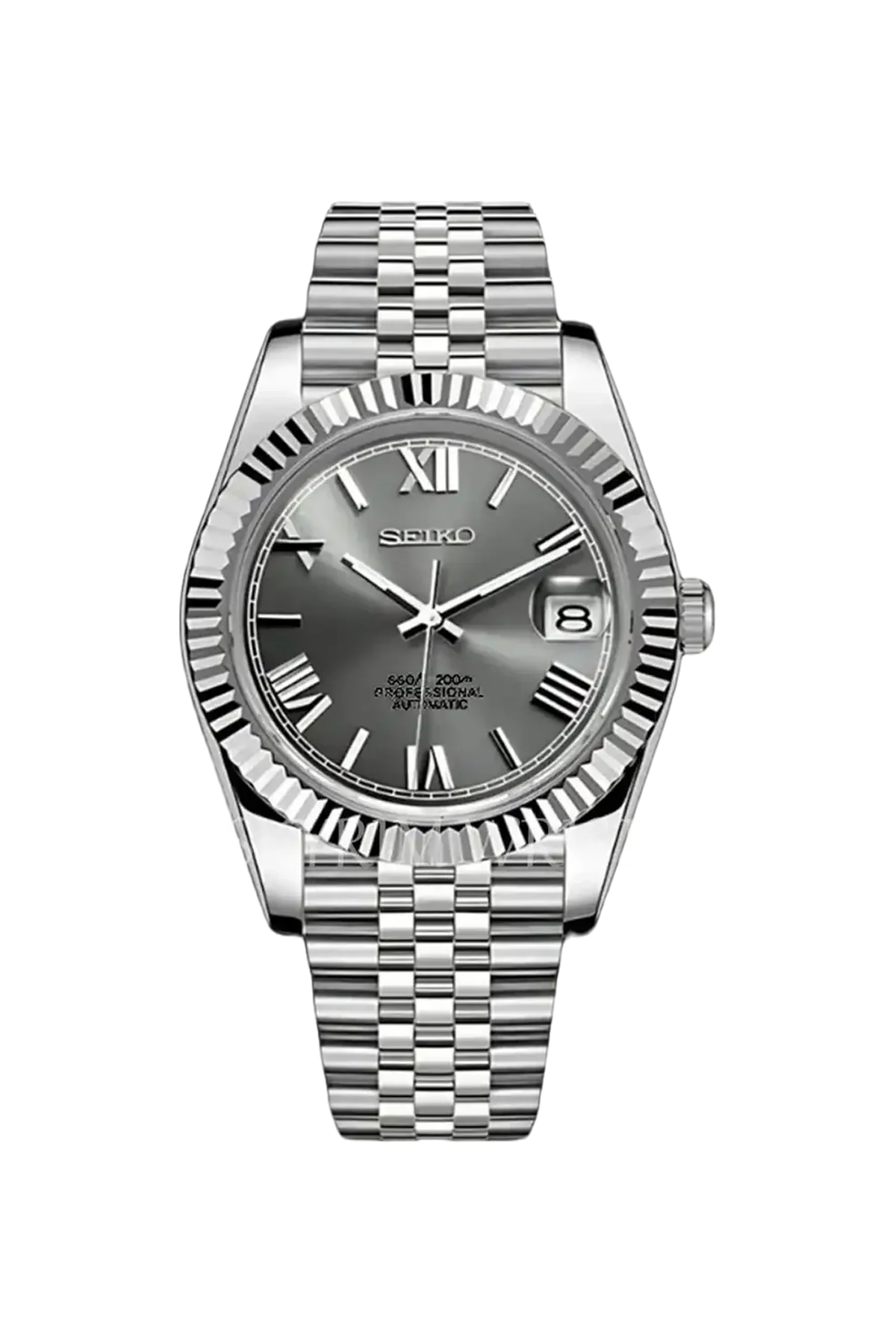 Mod Datejust Roman Silver
