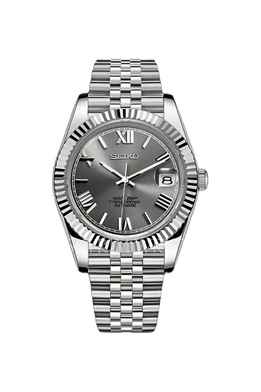 Mod Datejust Roman Silver