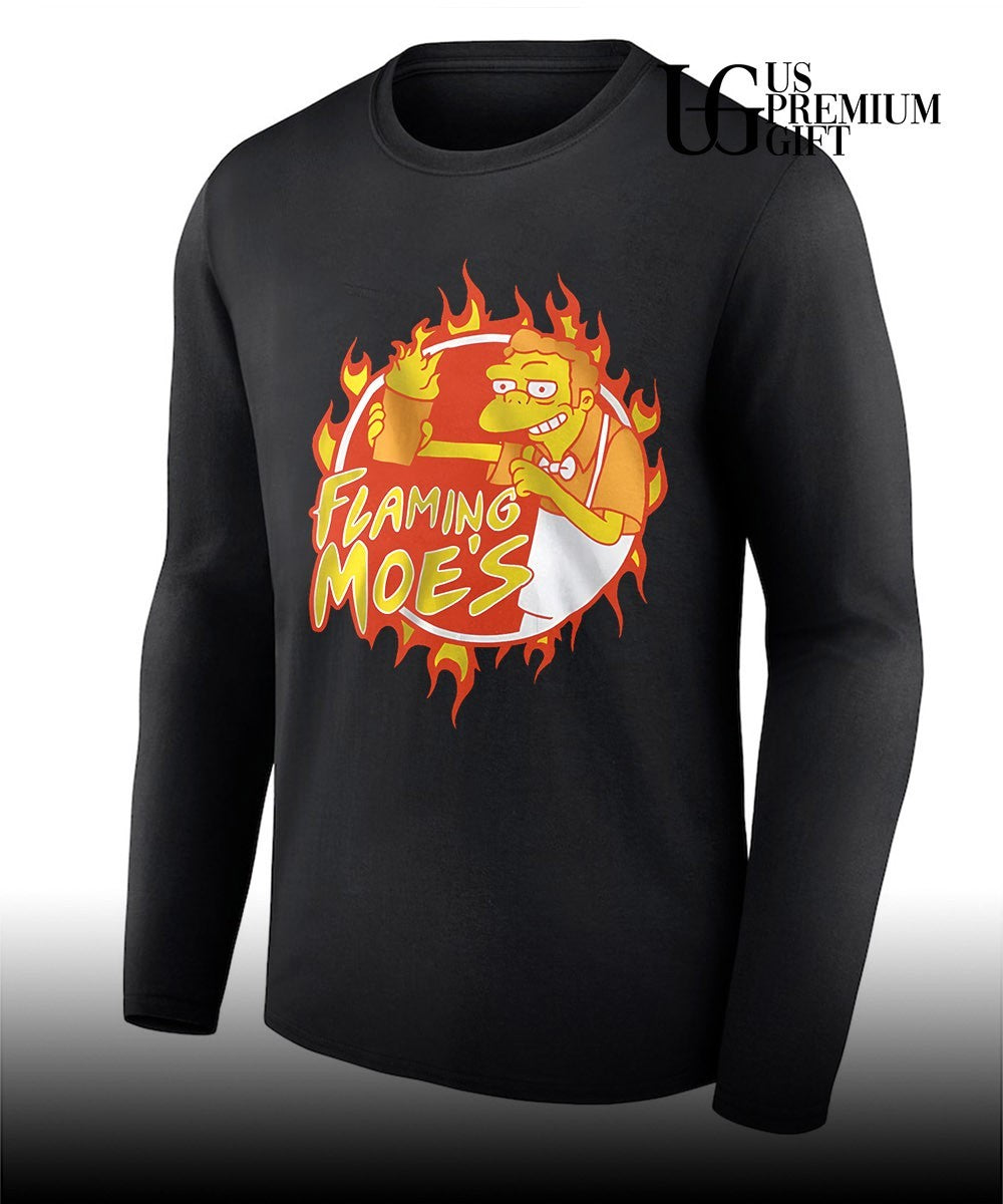 Moe Szyslak Simpsons Flaming Moe’s shirt