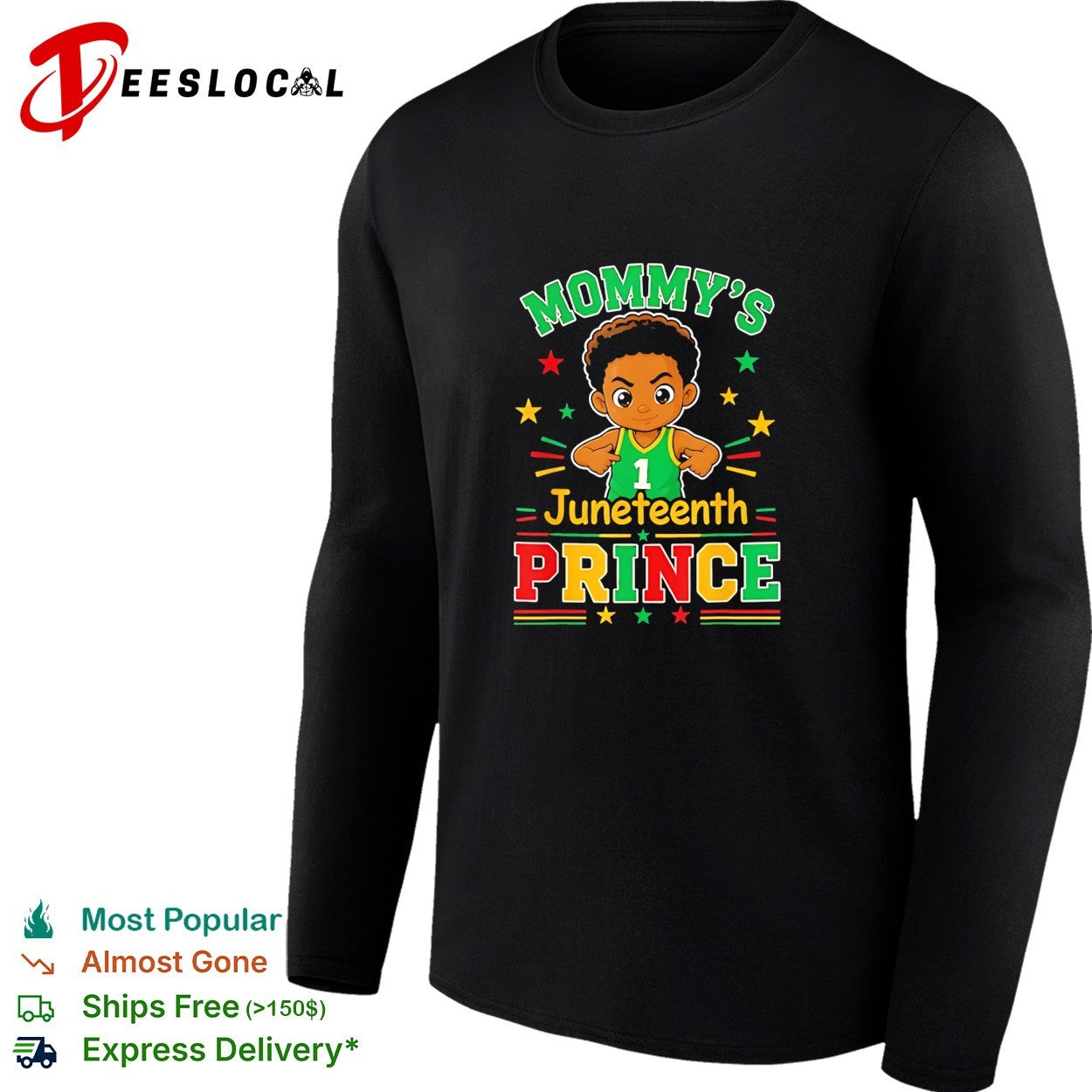 Mommy’s Juneteenth prince little boy basketball celebration shirt