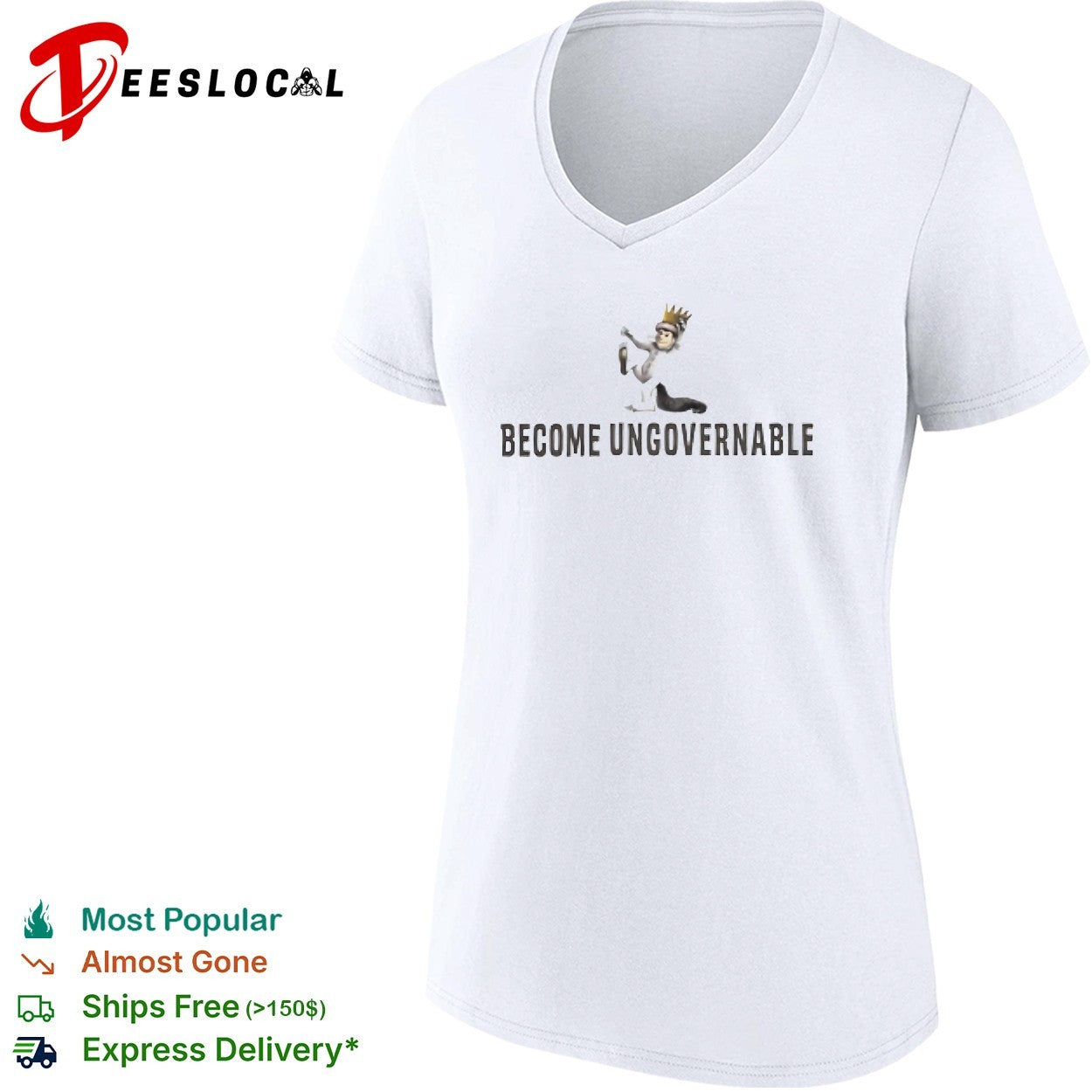 Monkey wearing crown become ungovernable shirt