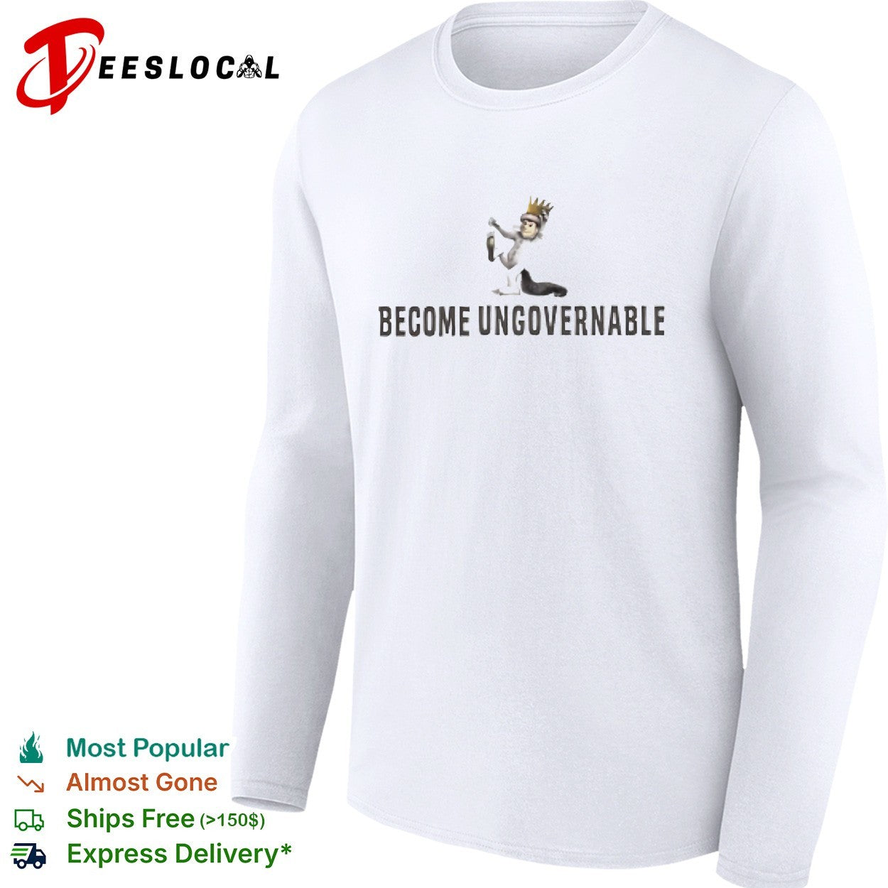 Monkey wearing crown become ungovernable shirt