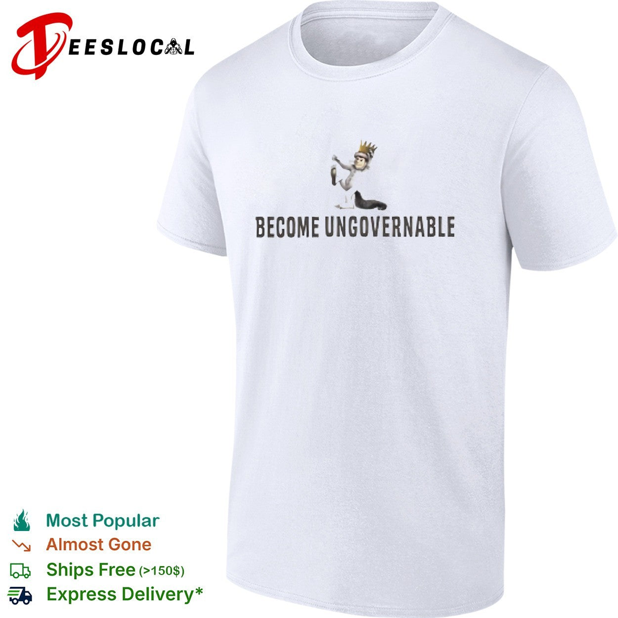Monkey wearing crown become ungovernable shirt