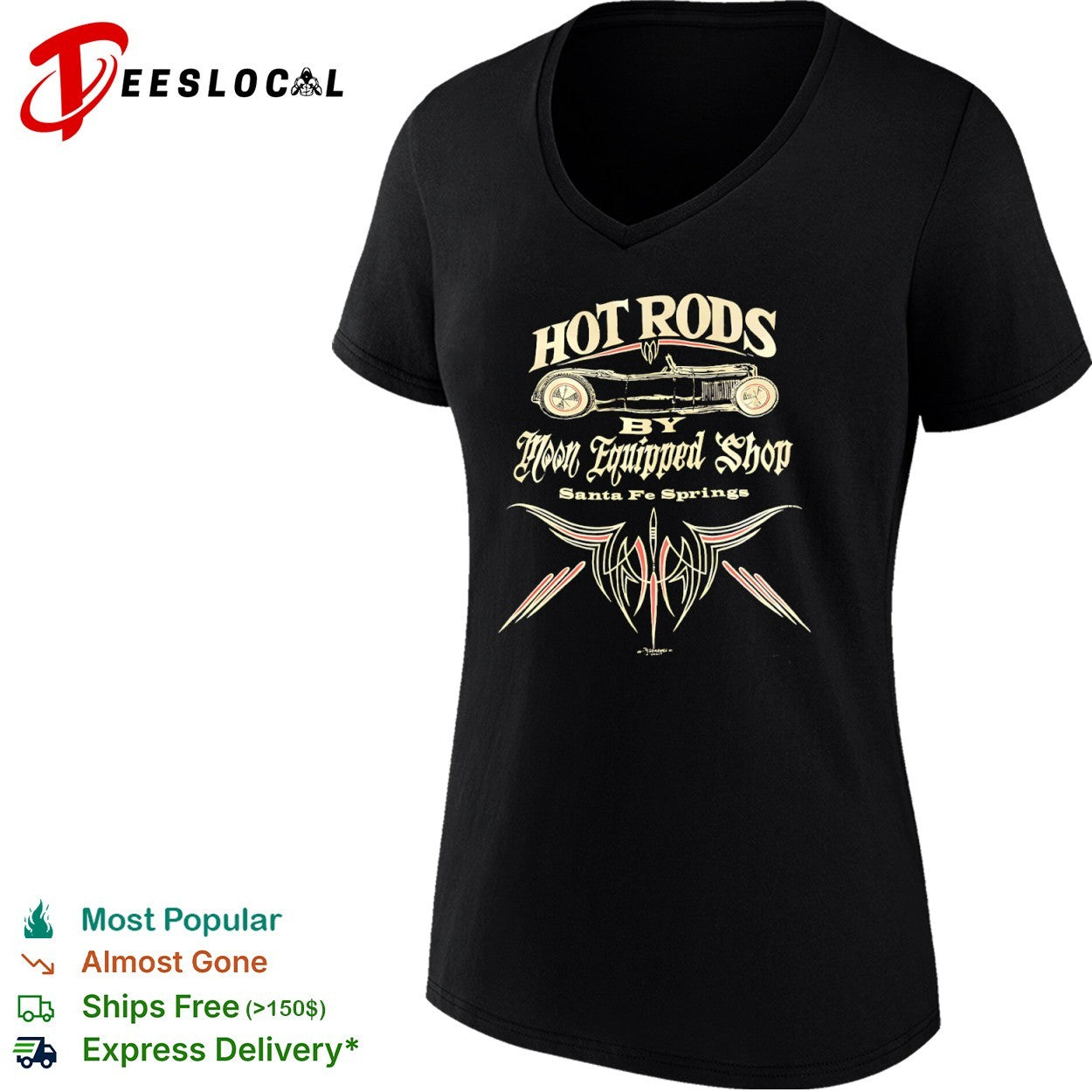 Moon Equipped Shop Santa Fe Springs vintage car hot rods by shirt