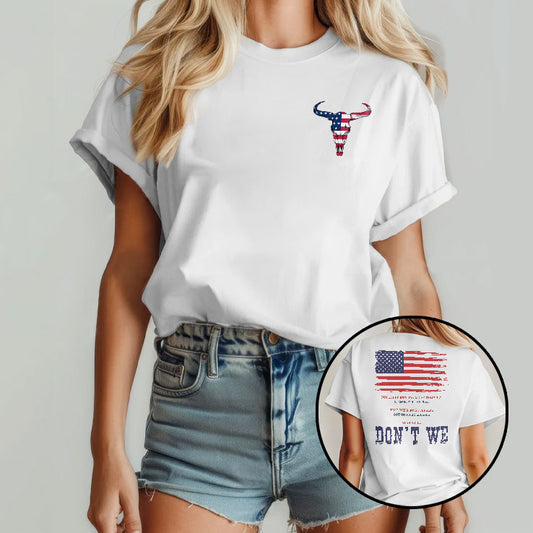 Morgan Wallen Still The Problem Tour 2026 American Flag Bull Skull Not Everybody Takes Off Their Hat 4th Of July T Shirt