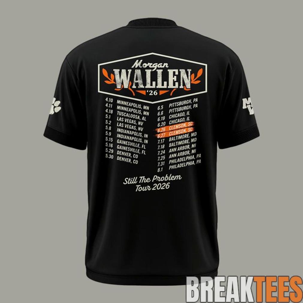 Morgan Wallen x Clemson Tigers “Still The Problem Tour 2026” Memorial Stadium Black Shirt