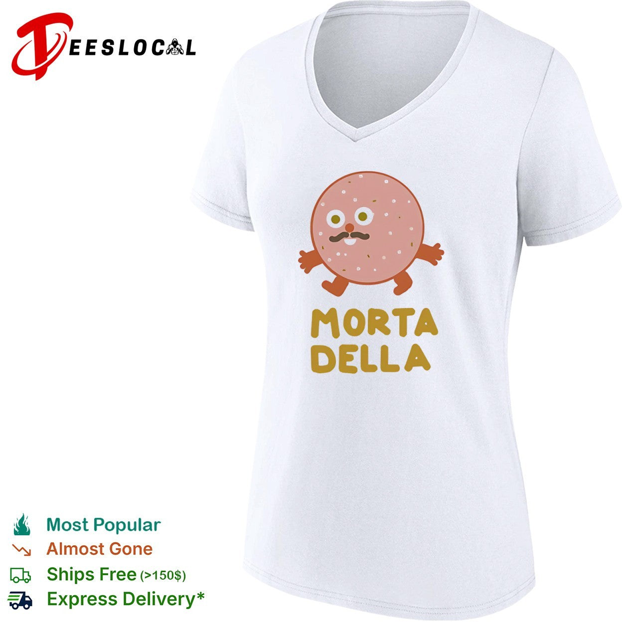 Mortadella Food Cartoon Character Salami Meat shirt