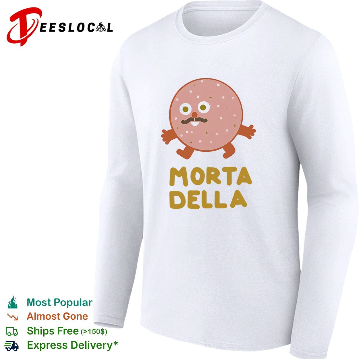 Mortadella Food Cartoon Character Salami Meat shirt