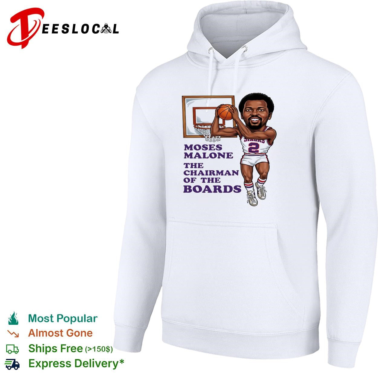 Moses Malone Sixers the chairman of the boards caricature shirt