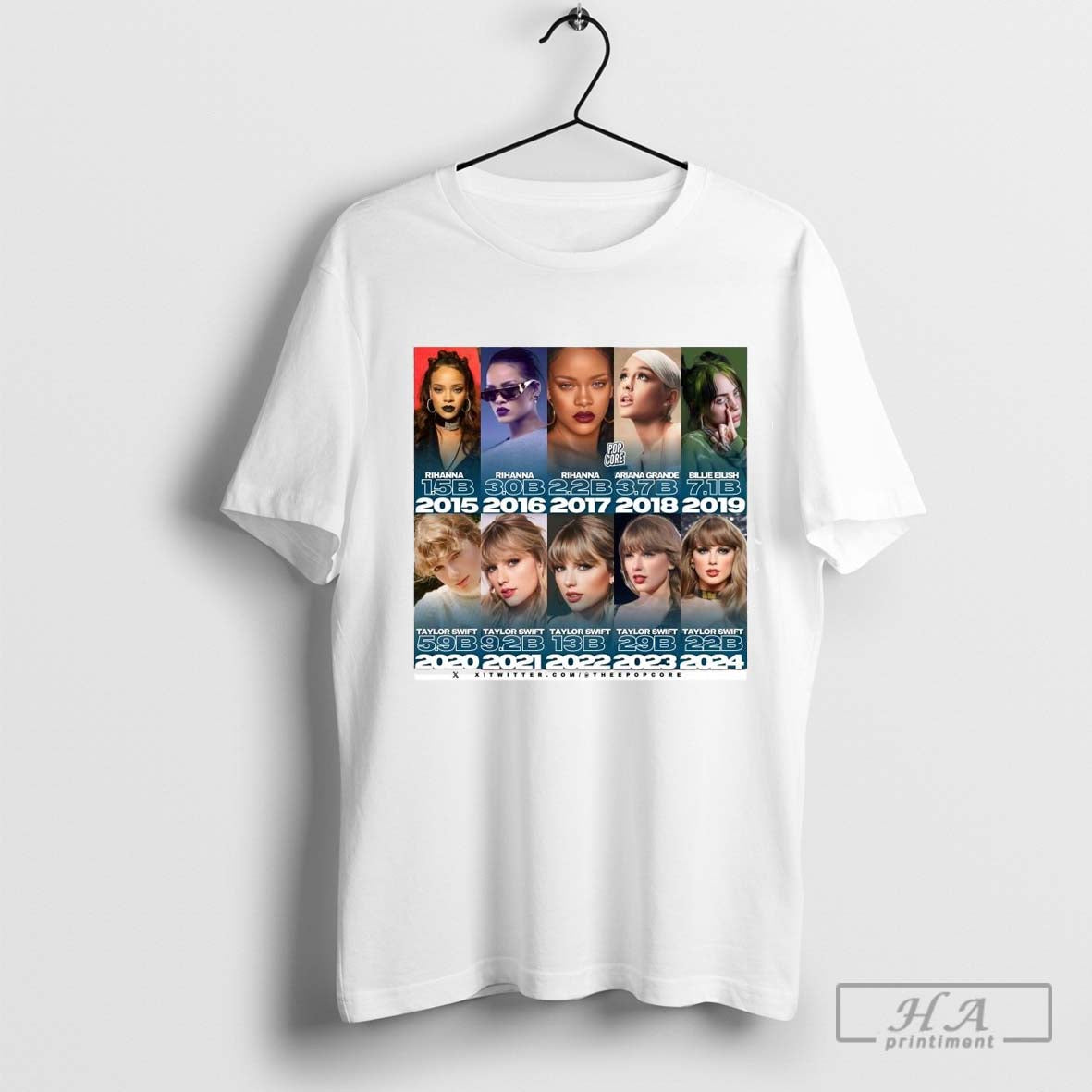 Most Streamed Female Artist Of The Year On Spotify - clothing by TeeHivey.com