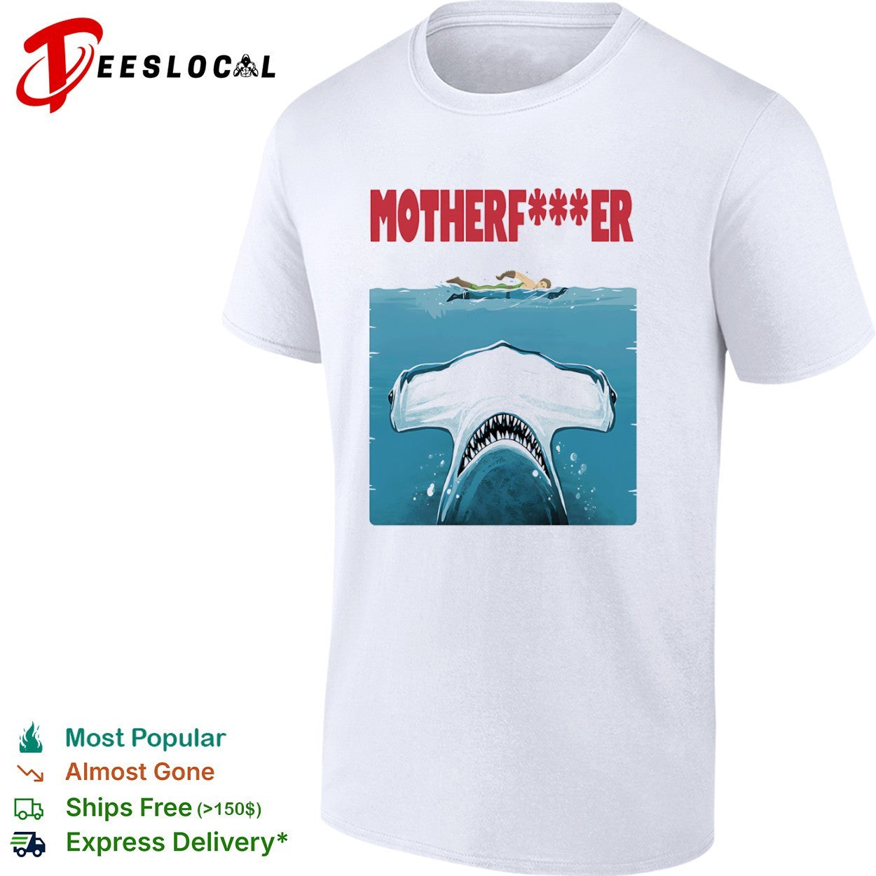 Motherfer we know it was you style Jaws shirt