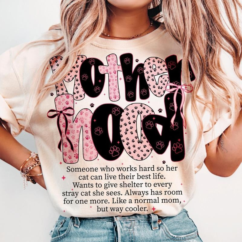 Motherhood Cat Mom Shirt, Cat Mom Gift Shirt, Cat Lover Gift Shirt, Cat Mama Shirt Shirt, Cat Mothers Day Shirt, Gift For Cat Mom Shirt