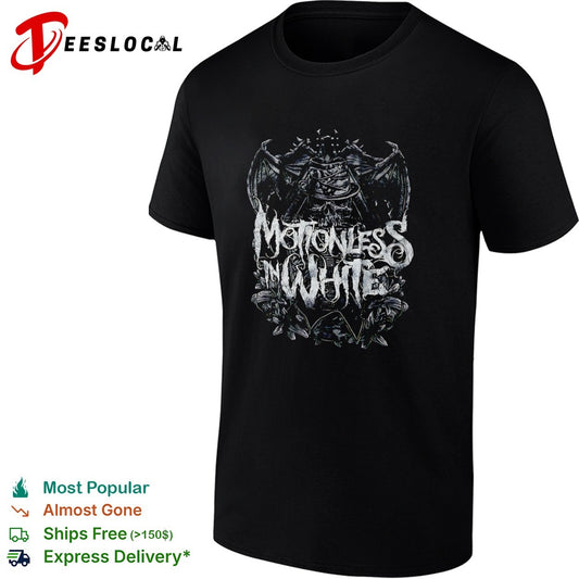 Motionless in White Band Skull Wing Hat Logo shirt