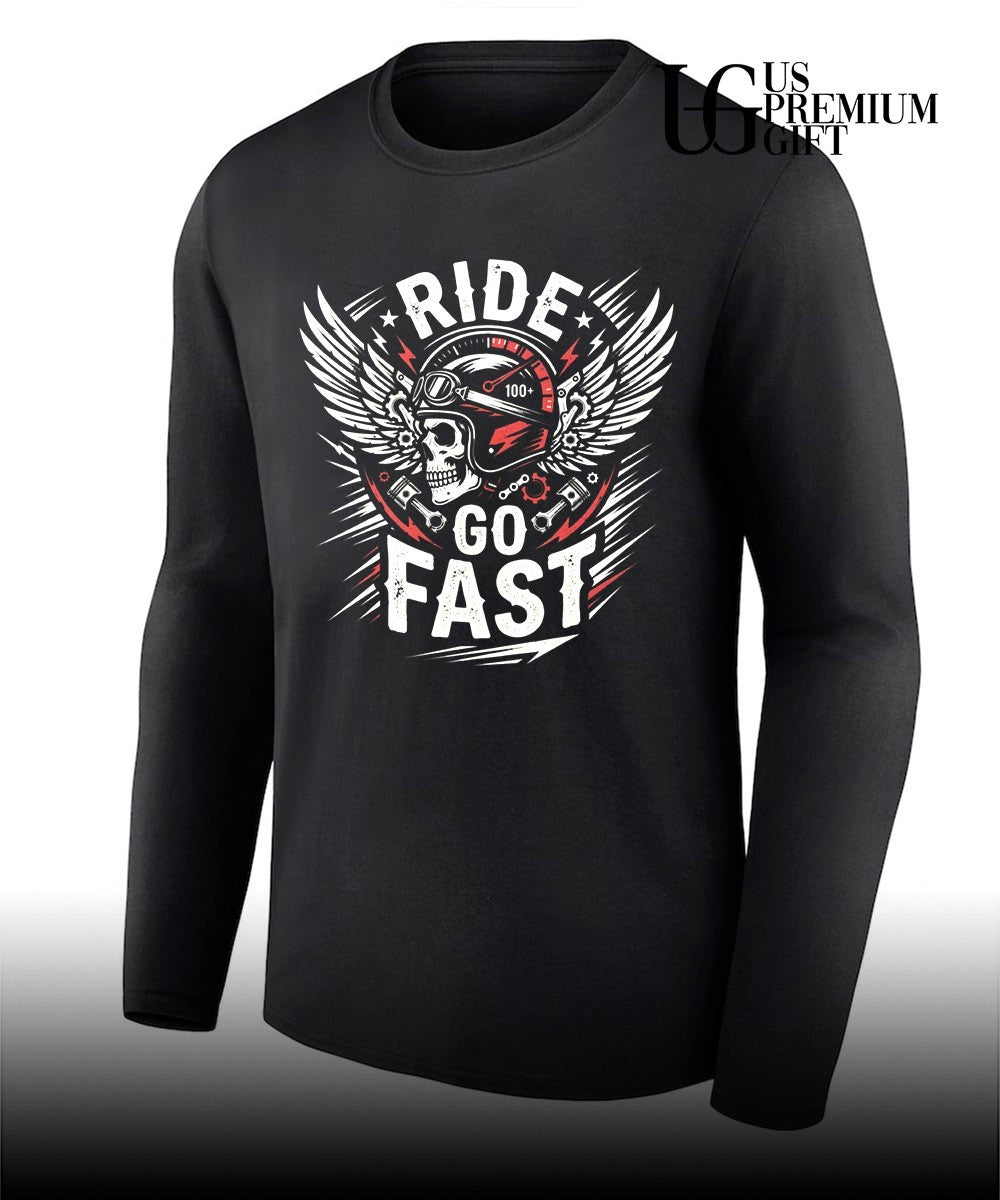 Motorcycle Rider Skull Helmet Ride Go Fast shirt