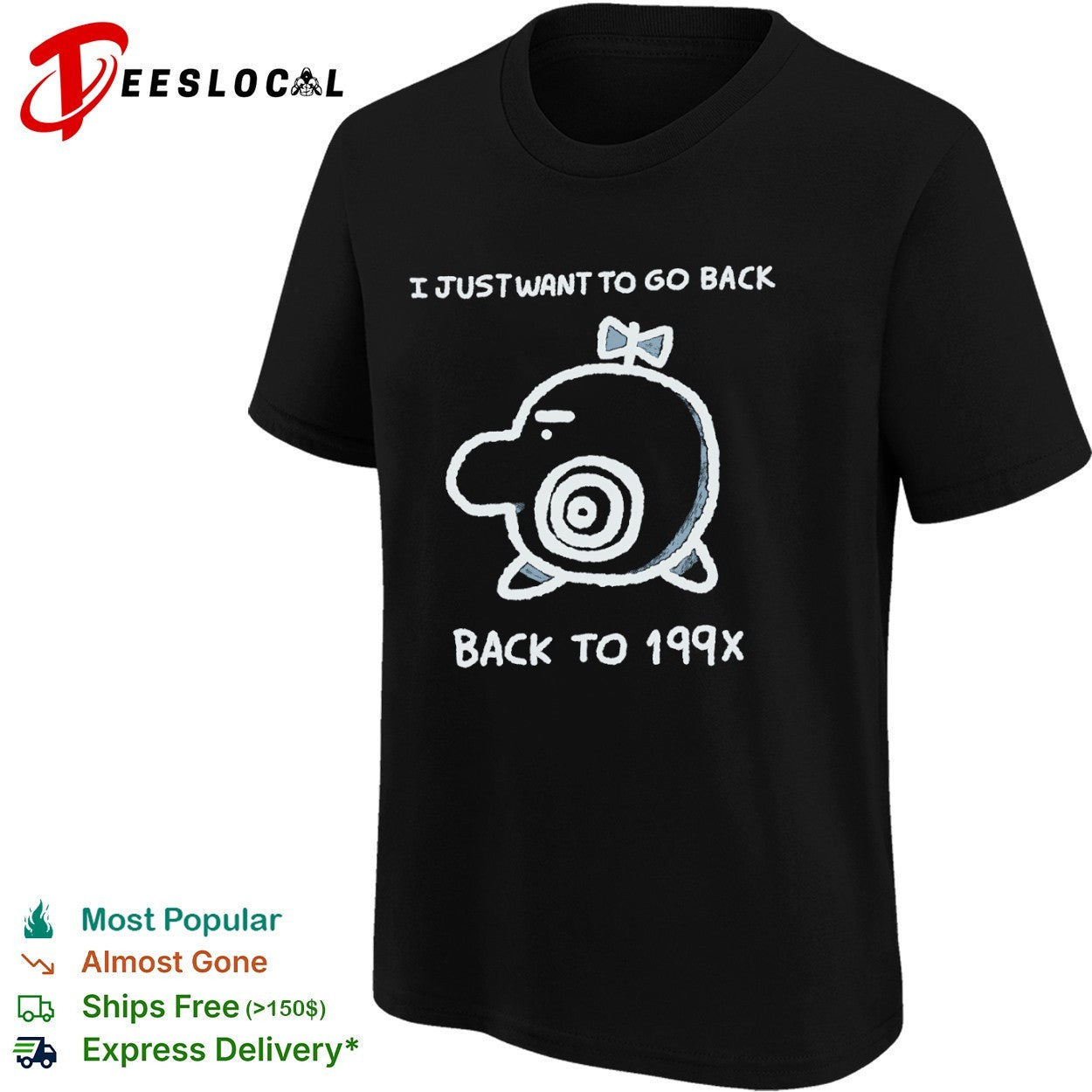 Mr Saturn EarthBound alien I just want to go back to 199X shirt