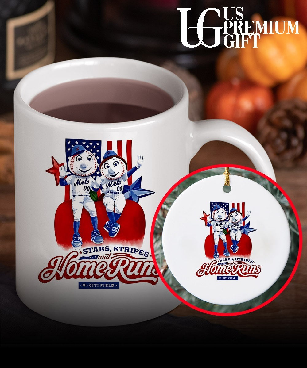 Mr. and Mrs. Met New York Mets Stars Stripes and Home Runs Citi Field shirt