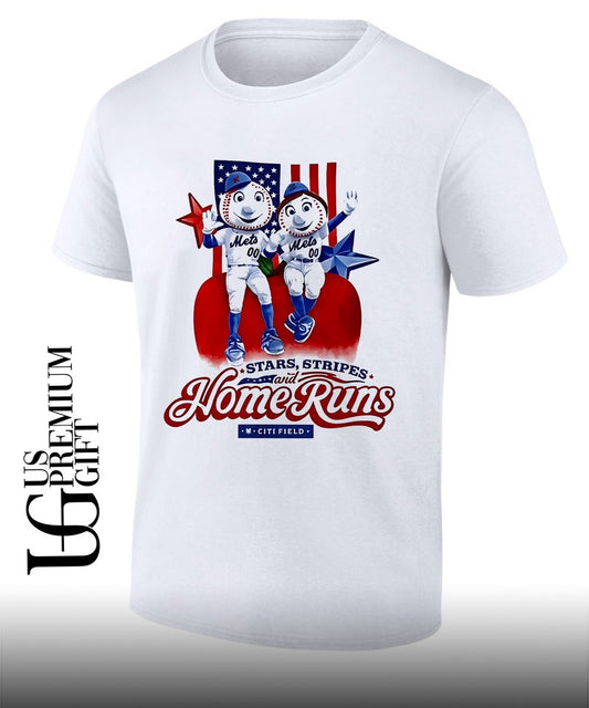 Mr. and Mrs. Met New York Mets Stars Stripes and Home Runs Citi Field shirt
