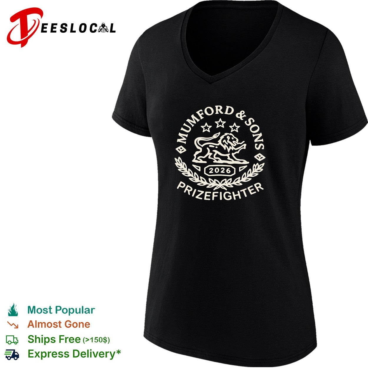 Mumford and Sons Prizefighter Tour 2026 shirt