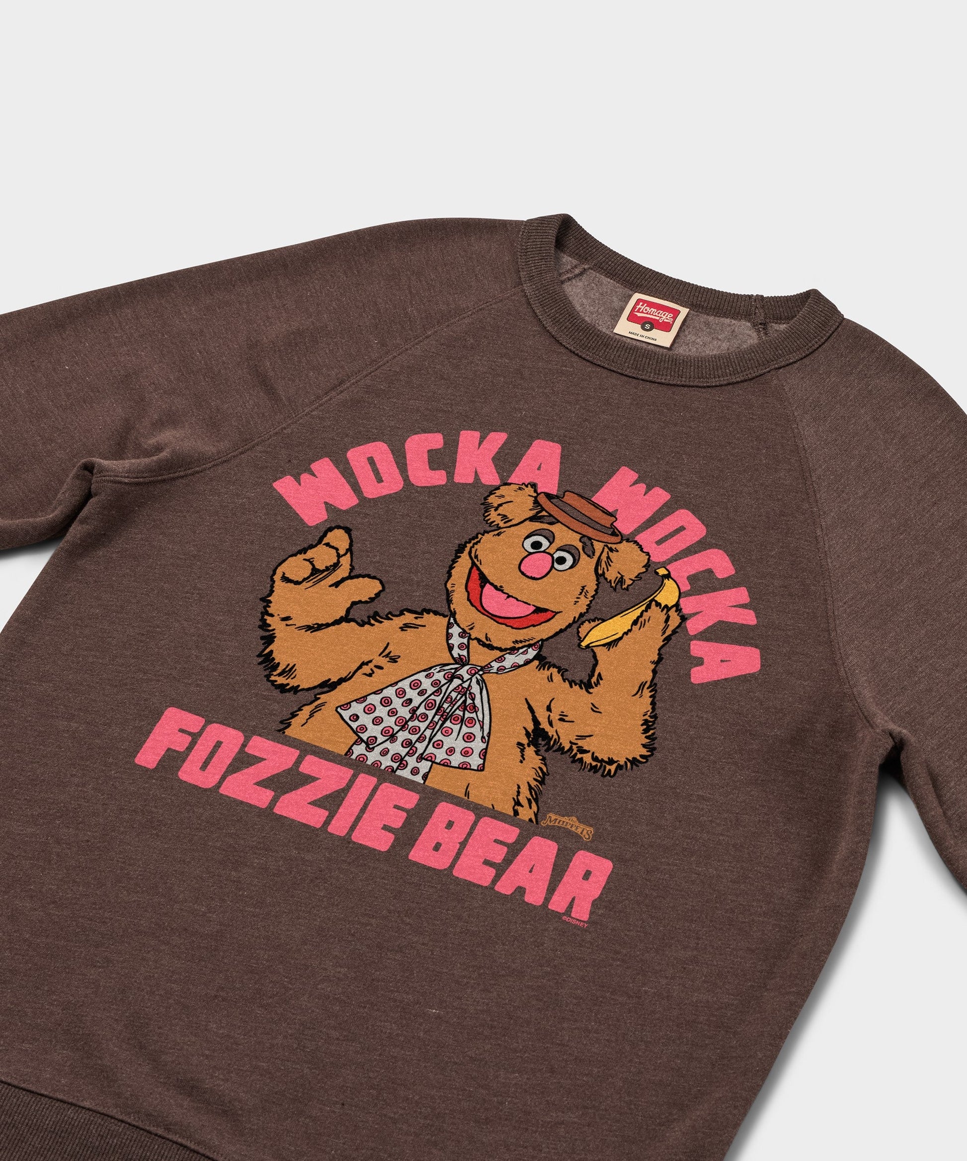Muppets Fozzie Bear Wocka Wocka Crewneck