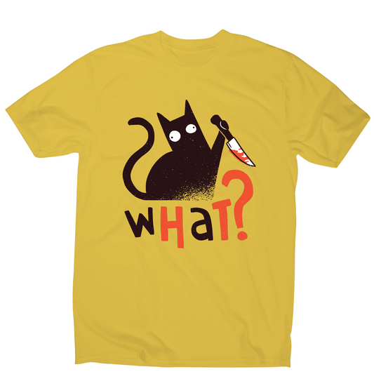 Murder cat funny scary t-shirt men's