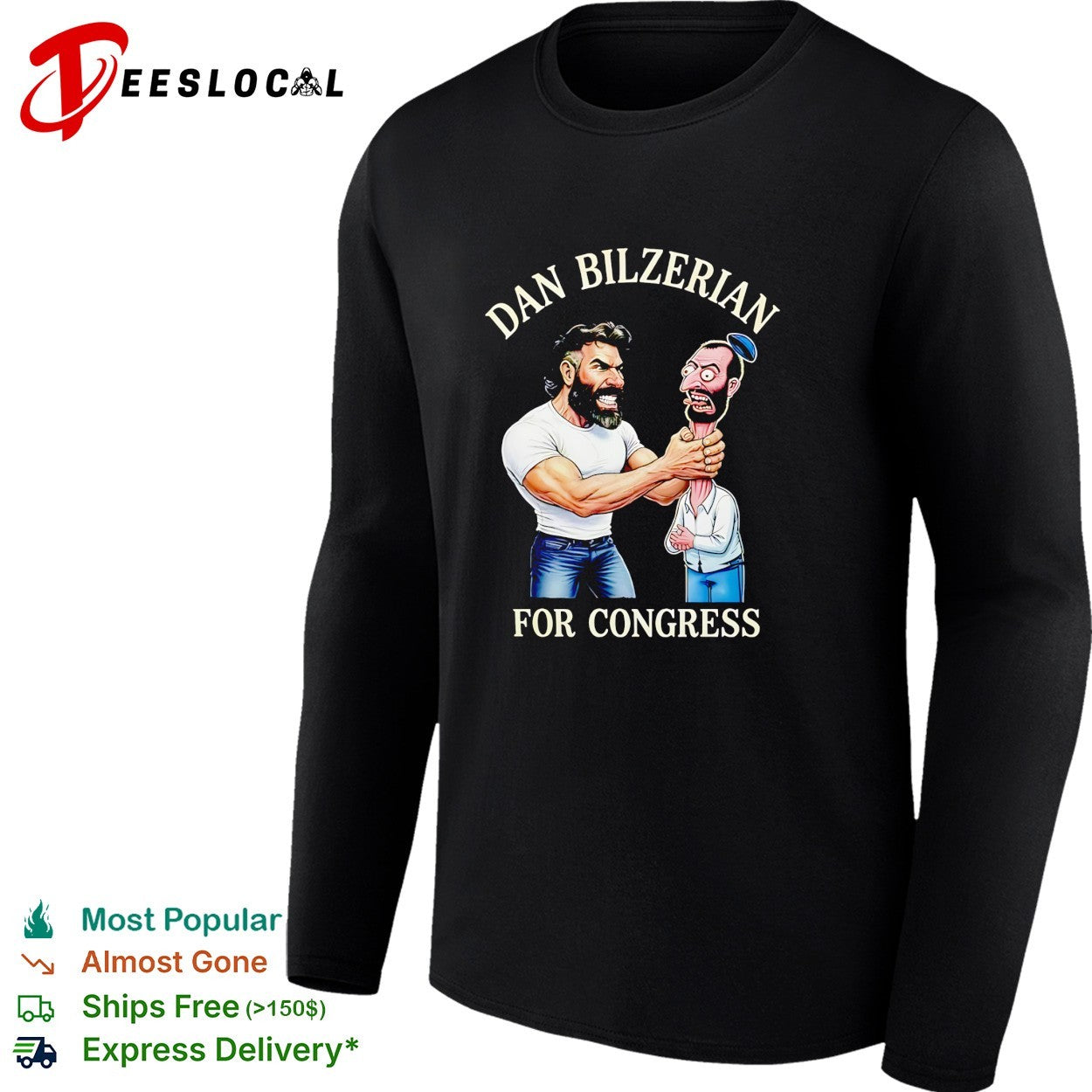 Muscular influencer for Congress parody puppet caricature political humor shirt