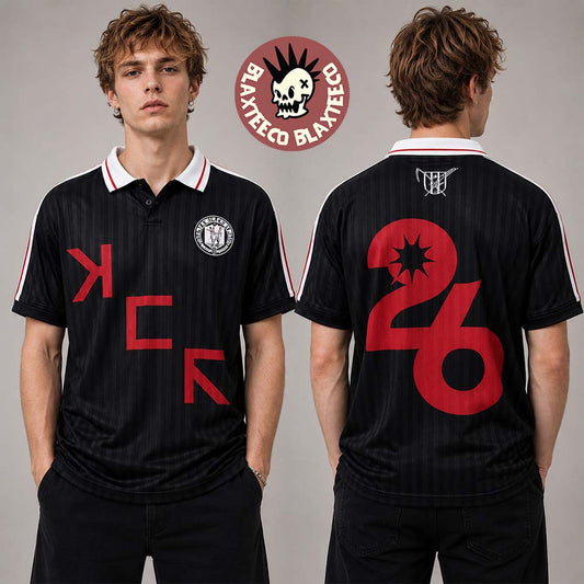 My Chemical Romance The Black Parade Tour 2026 EU And UK Merch DRAAG Black Football Jersey