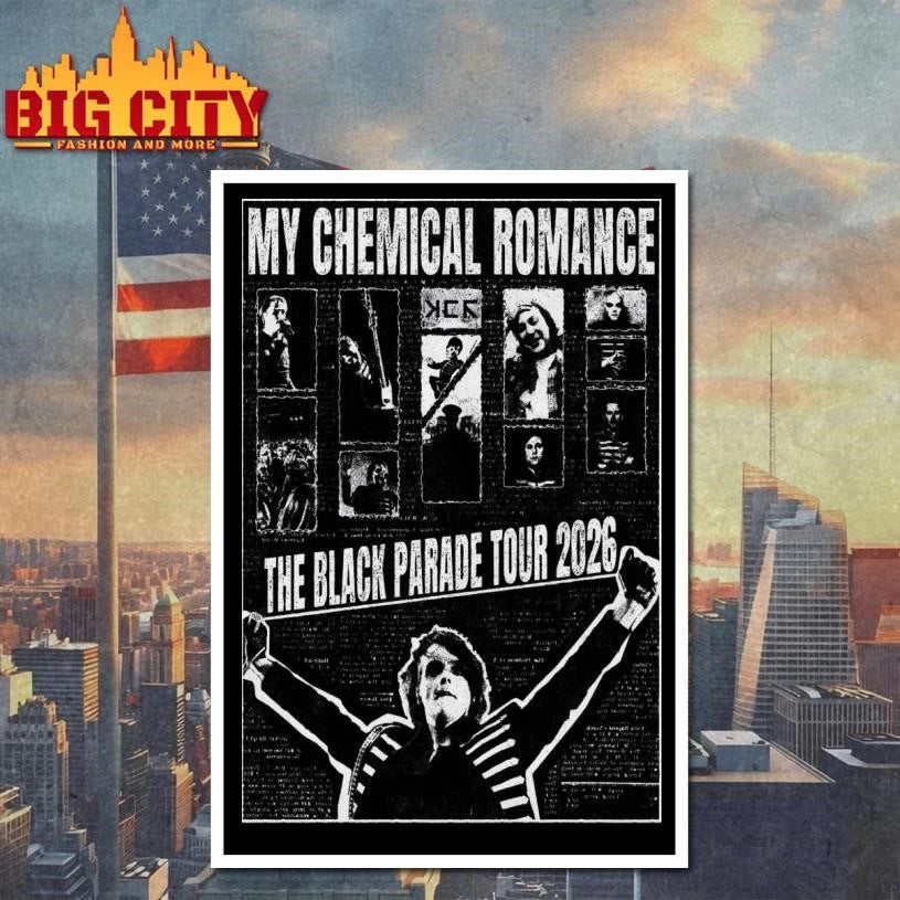 My Chemical Romance Tour The Black Parade 2026 Poster Shirt