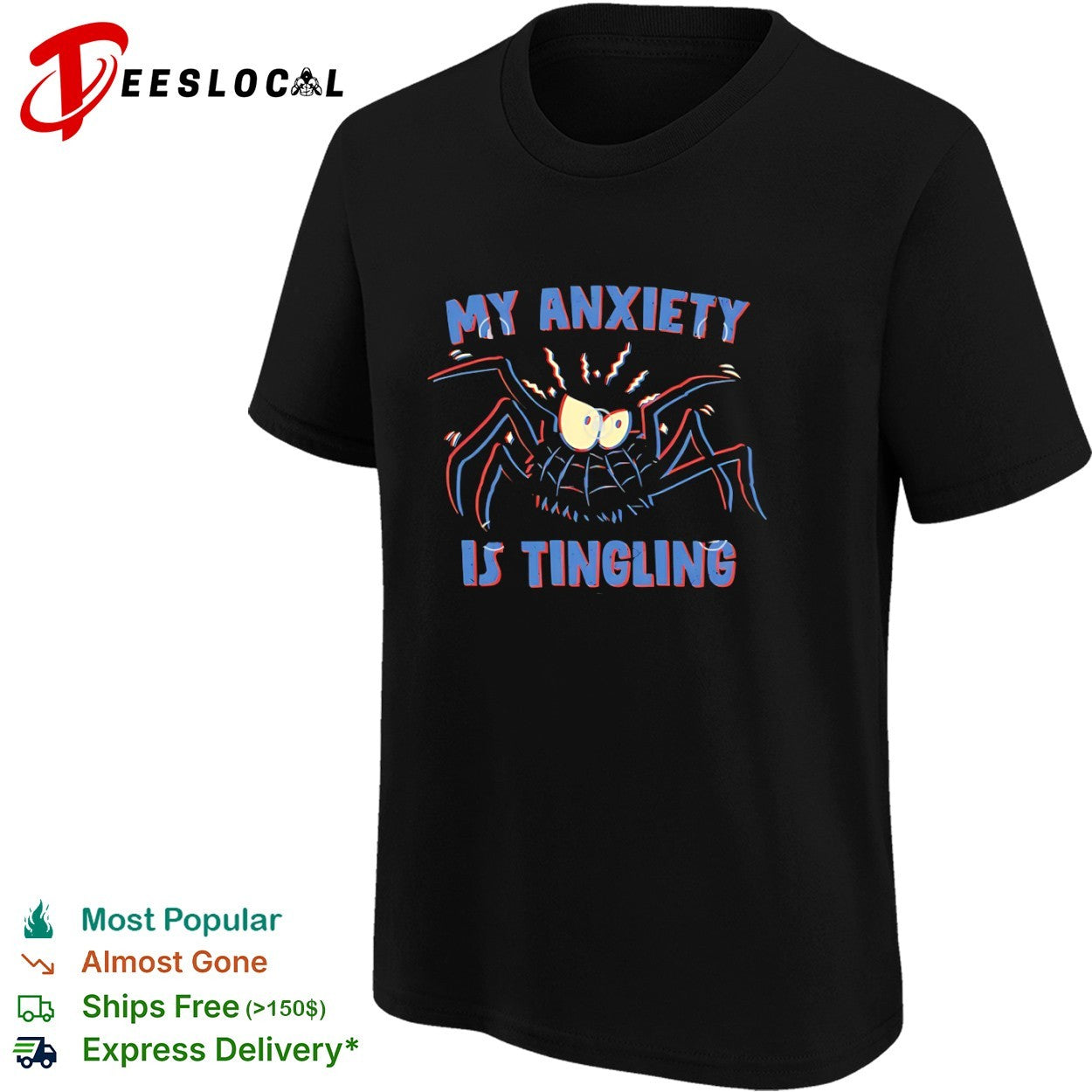 My anxiety is tingling a spider with a spidey sense shirt