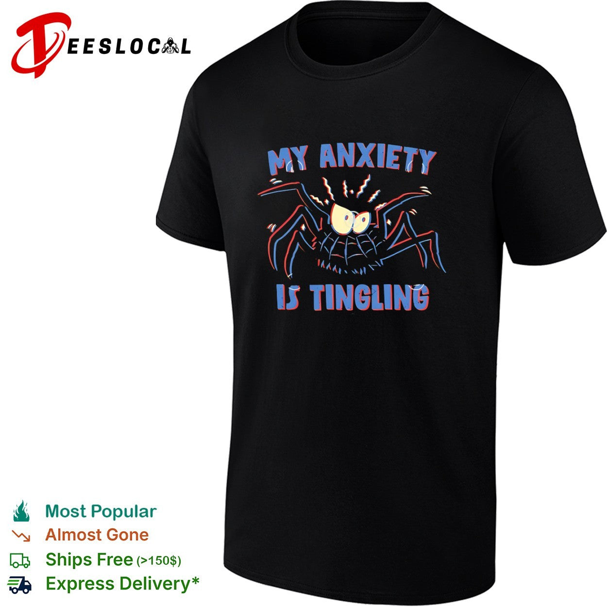 My anxiety is tingling a spider with a spidey sense shirt