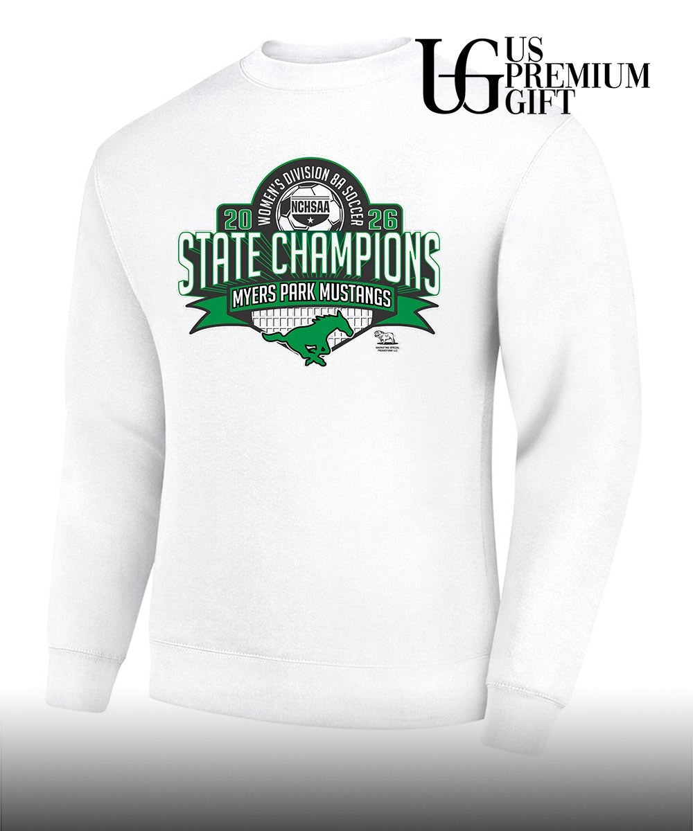 Myers Park Mustangs NCHSAA Women’s Division 8A Soccer State Championship 2026 shirt