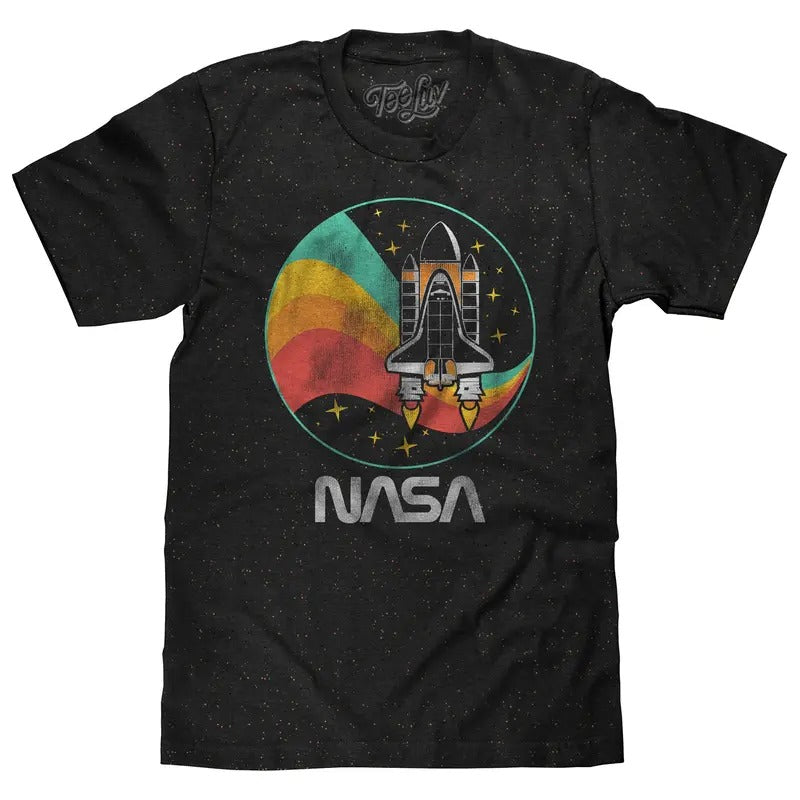 NASA Worm Shuttle Logo T-Shirt - Black