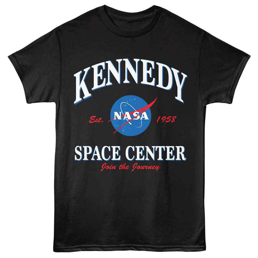 NASA - Kennedy Space Center - American Classics - Black Solid Adult Short Sleeve T-Shirt - clothing by TeeHivey.com (Image 1)