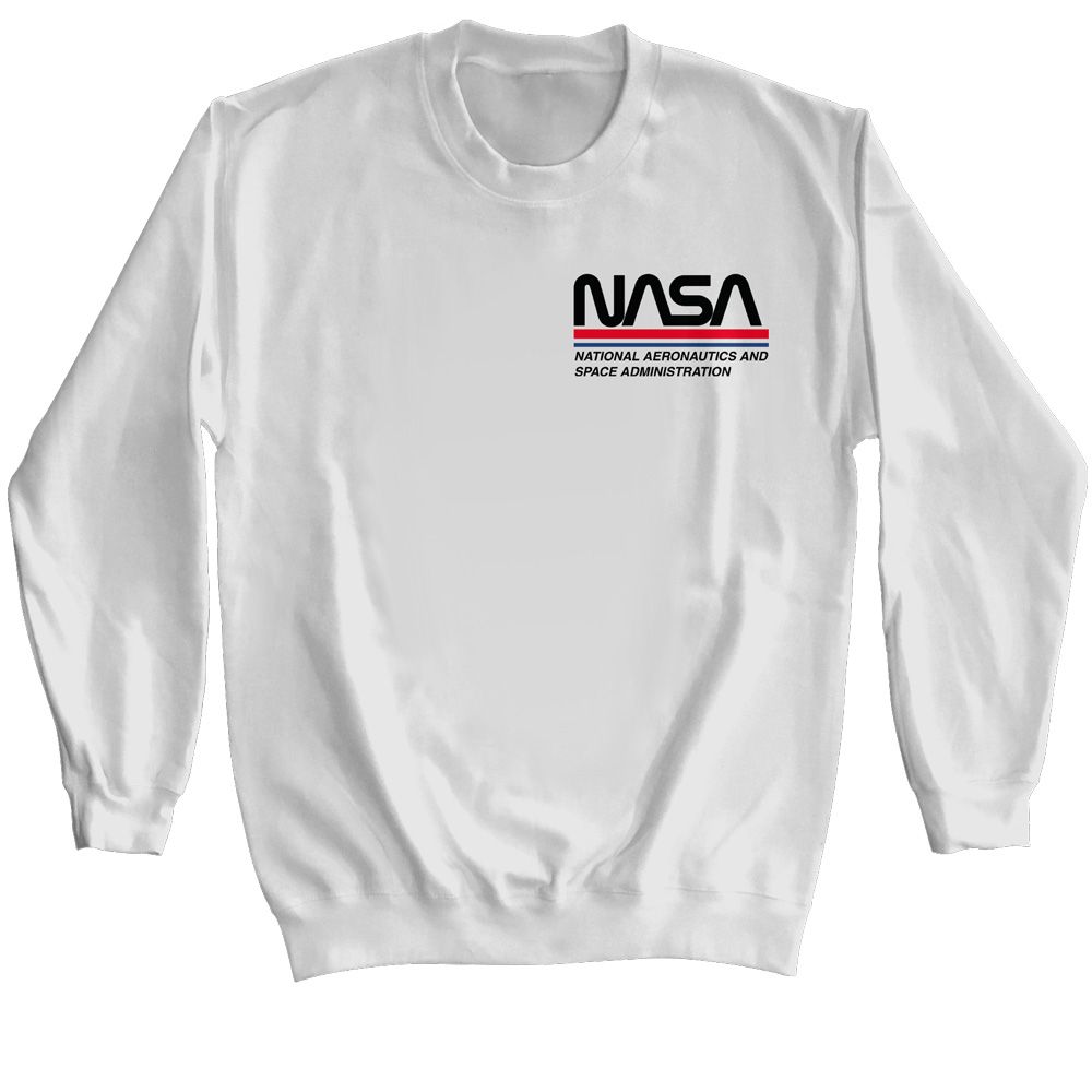 Nasa - Red White Blue Pocket - Long Sleeve - Adult - Sweatshirt - clothing by TeeHivey.com