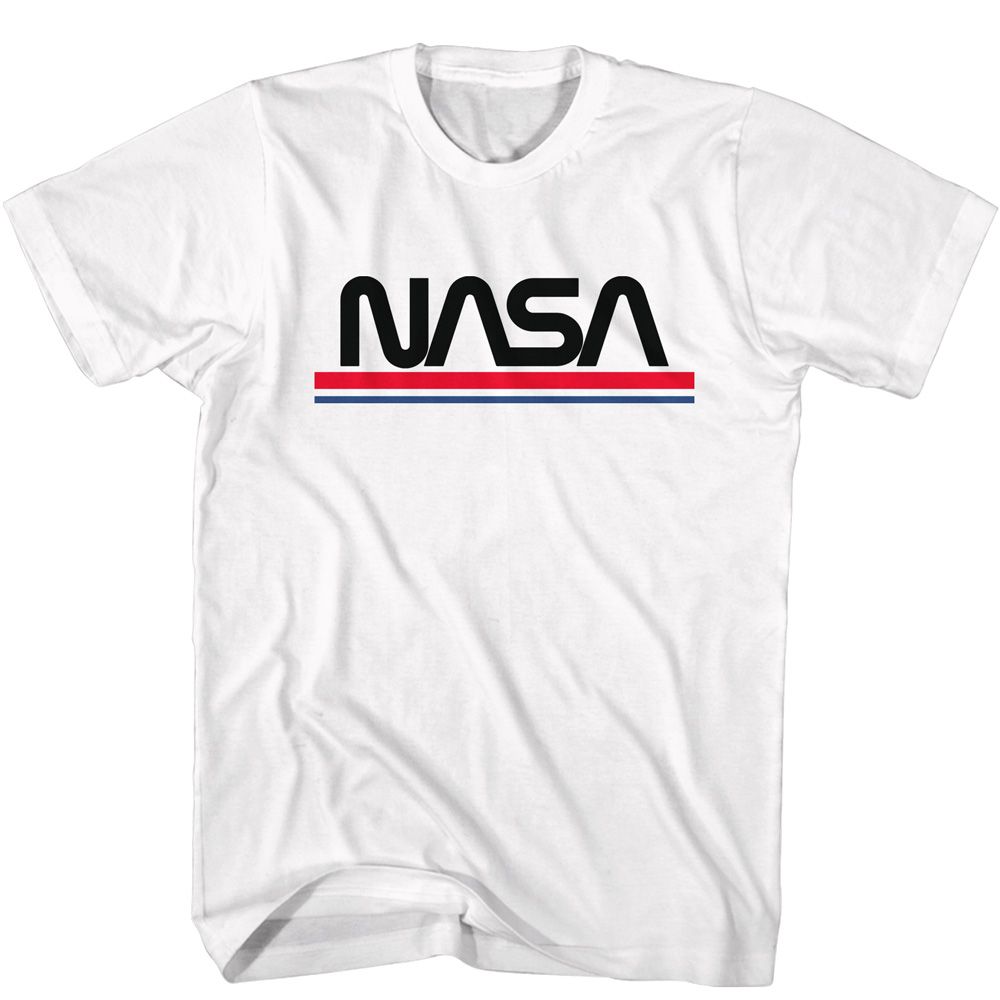 Nasa - Red White Blue Worm - Short Sleeve - Adult - T-Shirt - clothing by TeeHivey.com