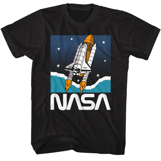Nasa - Shuttle In Space - Short Sleeve - Adult - T-Shirt - clothing by TeeHivey.com