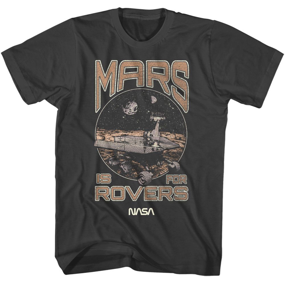 NASA - Mars Is For Rovers - American Classics - Solid Gray Adult Short Sleeve T-Shirt - clothing by TeeHivey.com (Image 1)