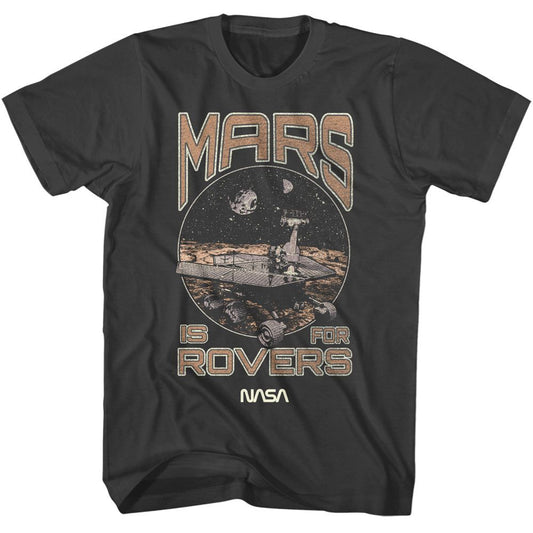 NASA - Mars Is For Rovers - American Classics - Solid Gray Adult Short Sleeve T-Shirt - clothing by TeeHivey.com (Image 1)