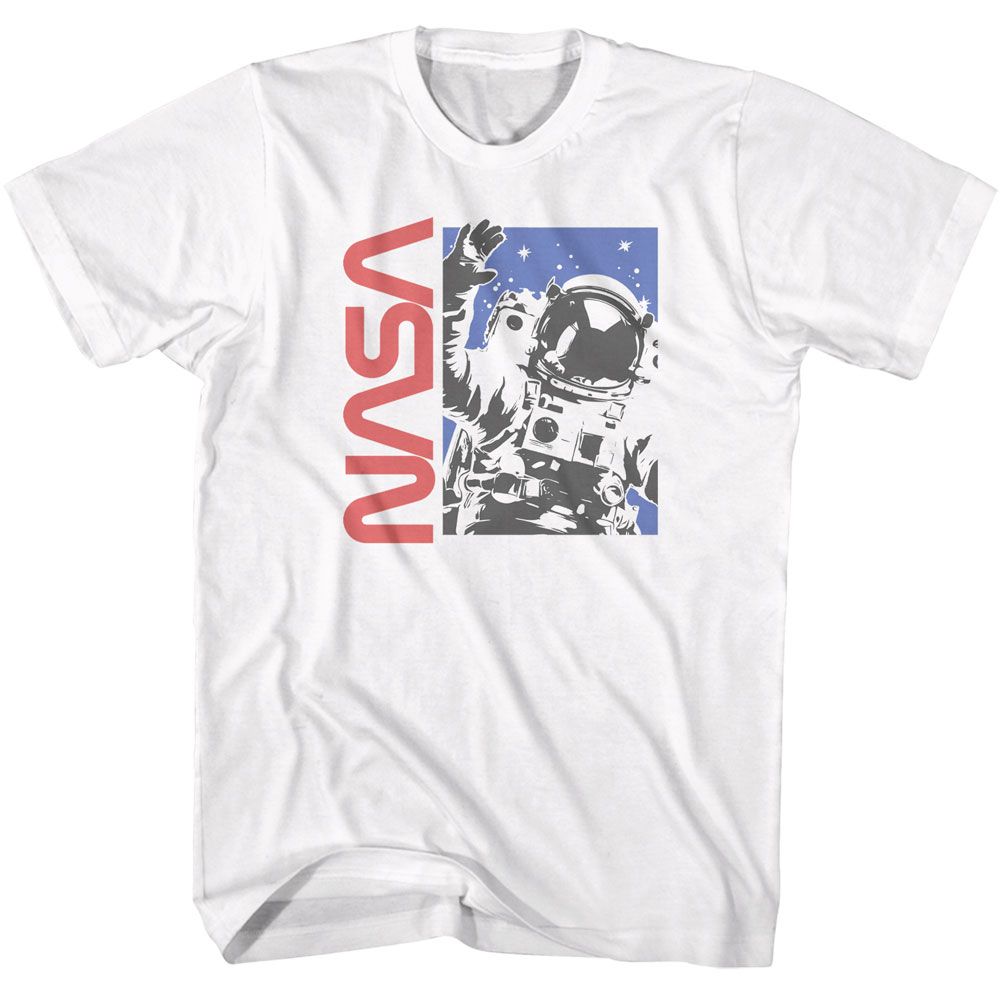NASA - Waving Astronaut - American Classics Adult Short Sleeve T-Shirt - clothing by TeeHivey.com