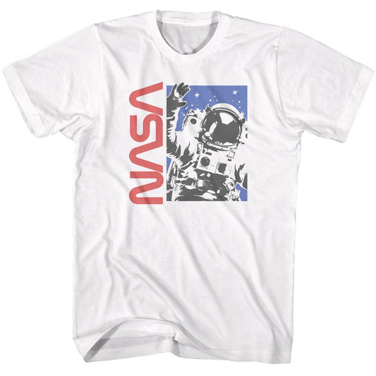 NASA - Waving Astronaut - American Classics Adult Short Sleeve T-Shirt - clothing by TeeHivey.com