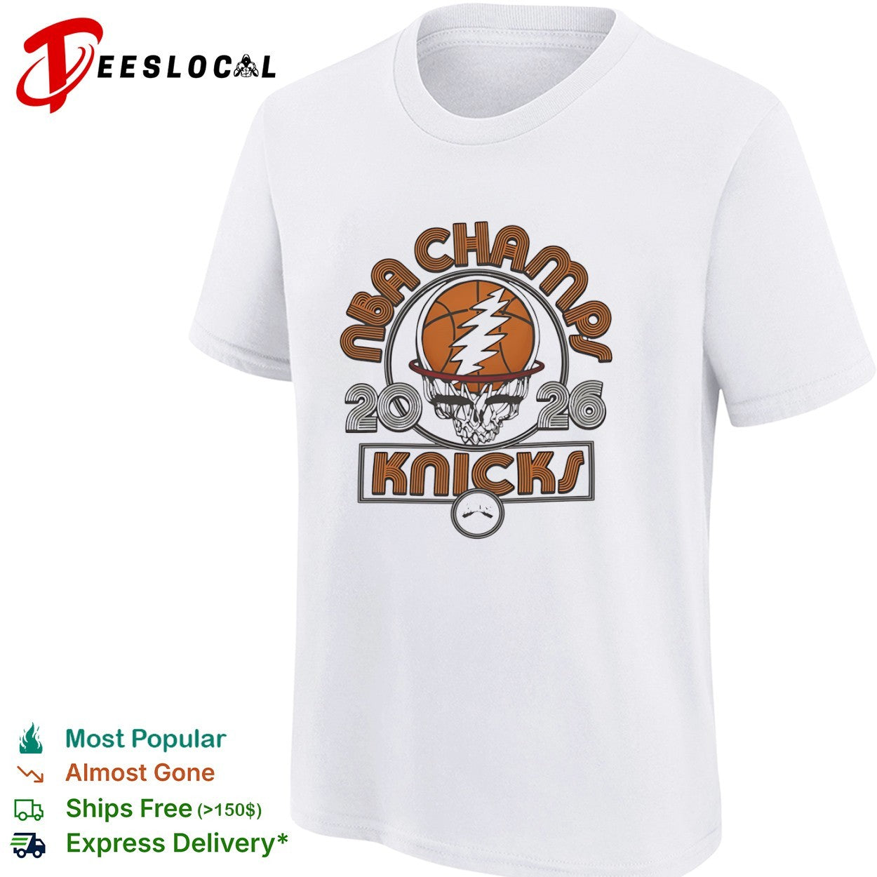NBA Champ 2026 New York Knicks x Grateful Dead shirt