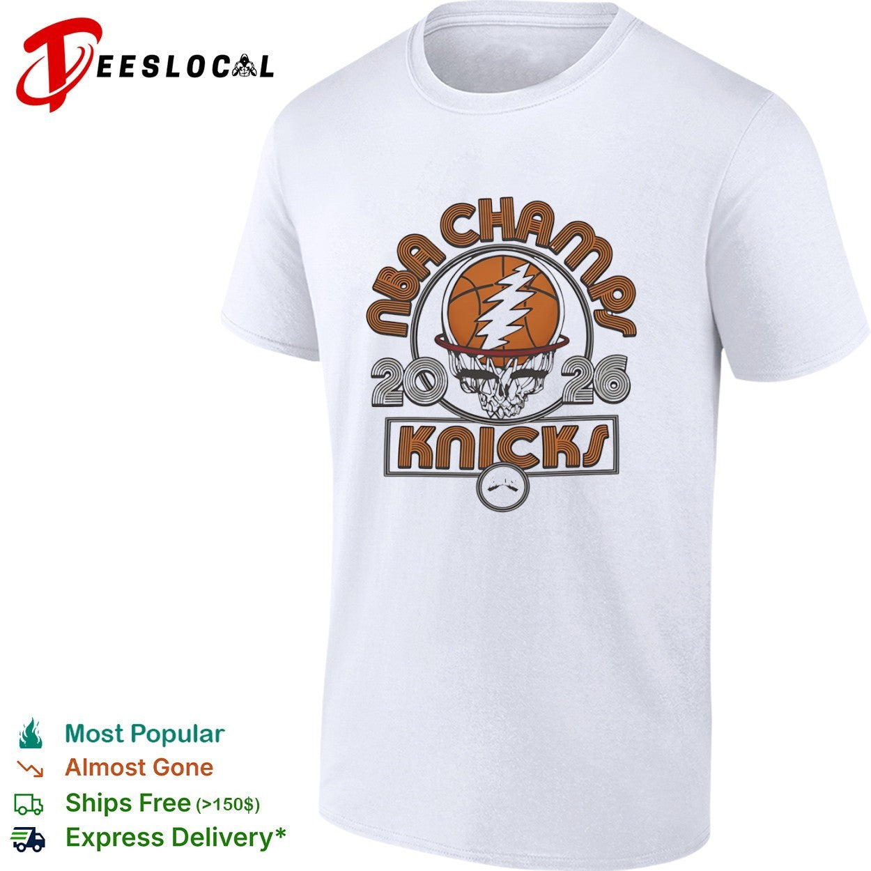 NBA Champ 2026 New York Knicks x Grateful Dead shirt