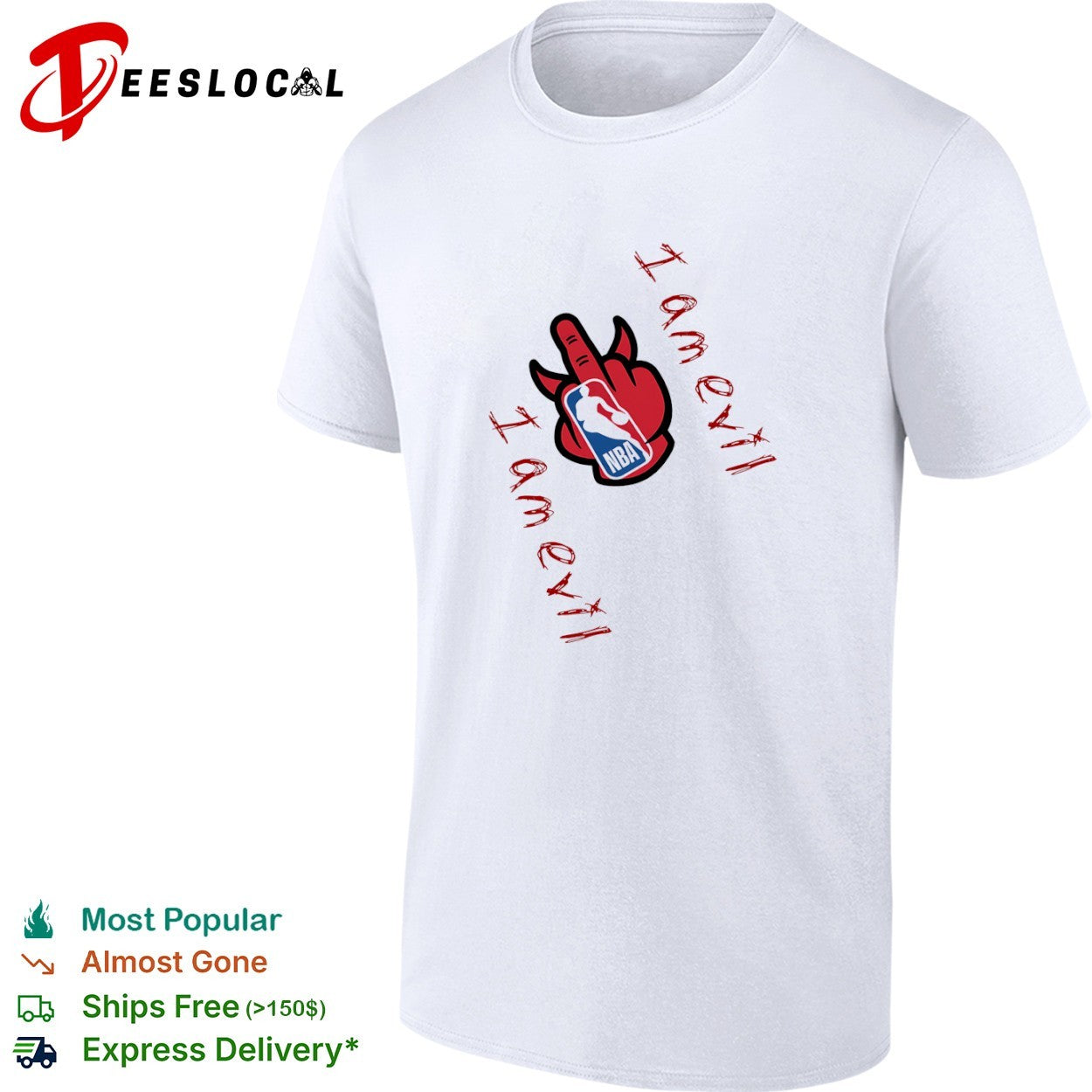 NBA I am evil logo shirt