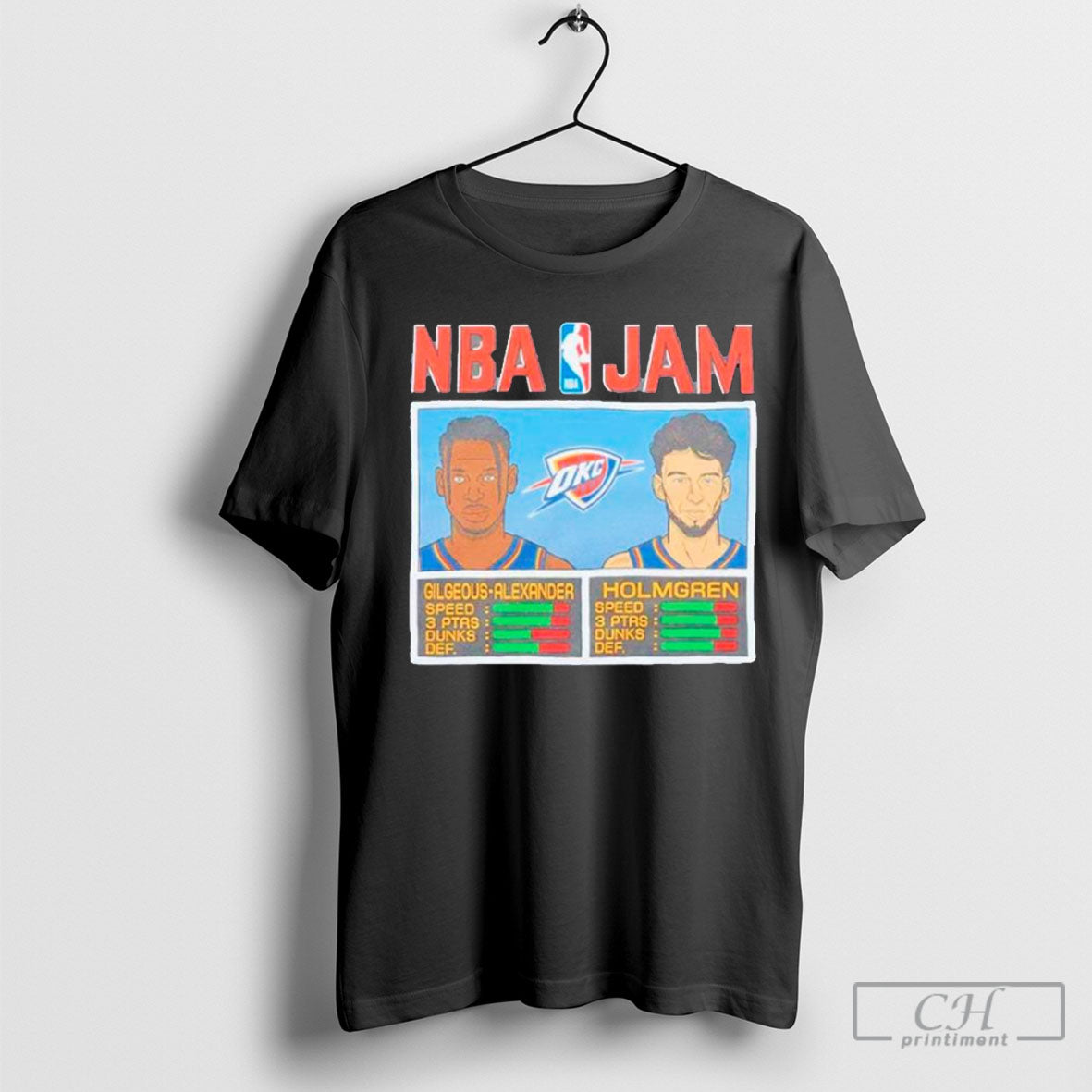 Nba Jam Oklahoma City Thunder Gilgeous Alexander And Holmgren T Shirts