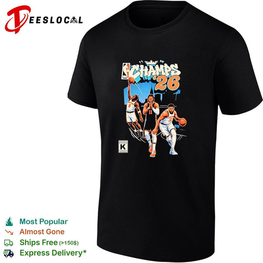NBA champs 26 comic book style basketball players in action graphic poster shirt