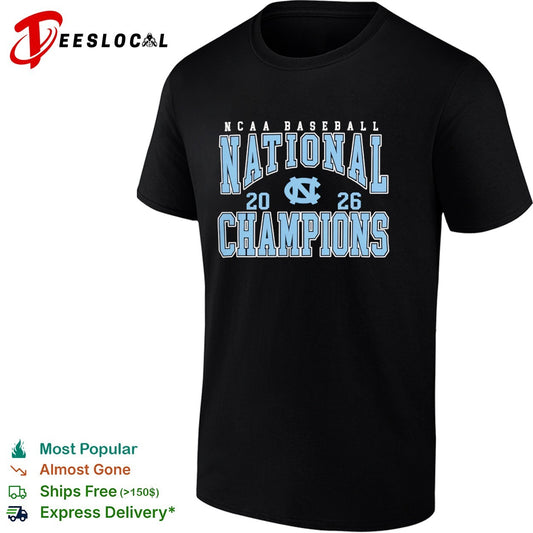 NCAA Baseball National Champions 2026 North Carolina Tar Heels logo shirt