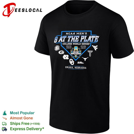 NCAA Men’s College World Series 2026 8 at the plate Omaha Nebraska shirt