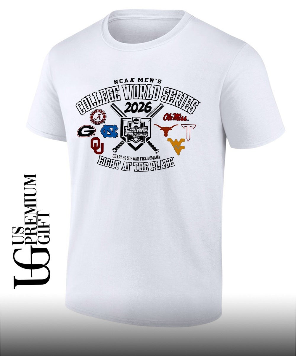 NCAA Men’s College World Series 2026 Eight at the Plate logo shirt